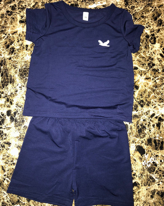 Boys 2pcs Design Active Wear Shirt & Shorts