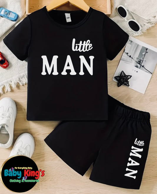 Baby Boys Graphic Lil Man Set