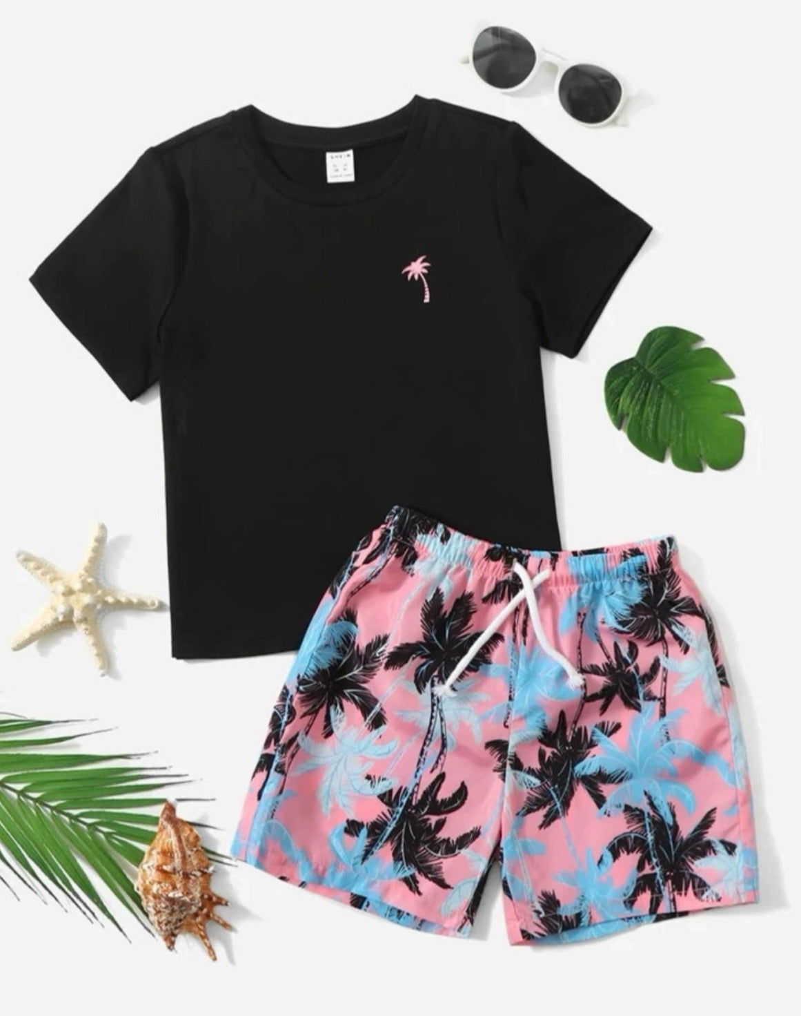 Boys Coconut Printed Tee & Coconut Graphic Shorts