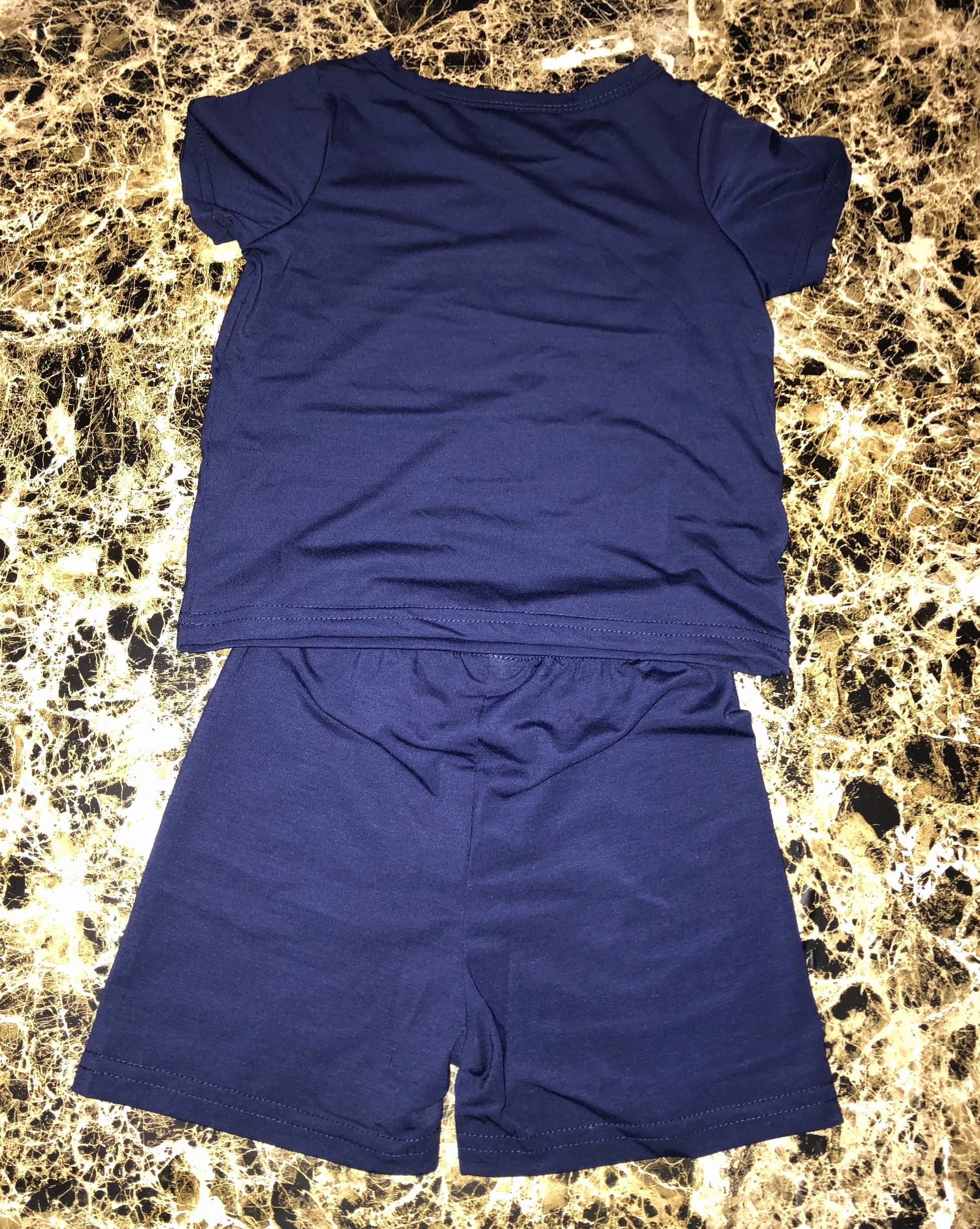 Boys 2pcs Design Active Wear Shirt & Shorts